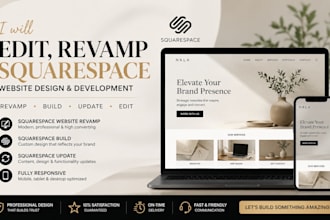 update squarespace website revamp, fix squarespace website design