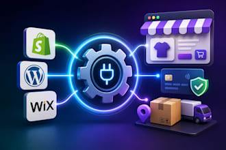 set up shopify wix wordpress API payment and shipping integration