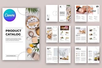 design editable product catalog for food and beverages wholesale distribution