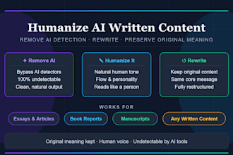 humanize, edit and rephrase your ai written content