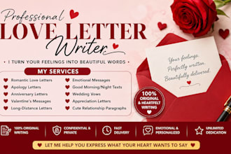 write a professional love letter