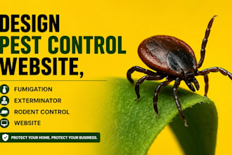 design pest control website, fumigation, exterminator, rodent control website