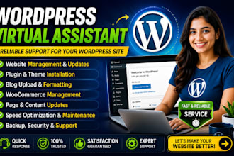 be your fastest wordpress virtual assistant wordpress maintenance VA CRM manager
