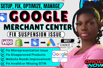 fix google merchant center suspension and misrepresentation, gtin, shopping ads