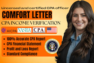 audit and sign US CPA statement financial statement financial mortgage letter
