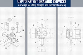 create professional uspto utility and design patent drawings