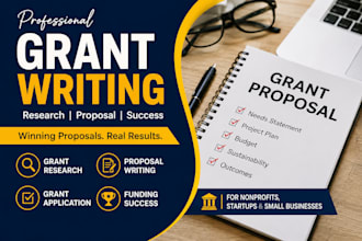 do grant writing, grant research, and winning grant proposal for small business