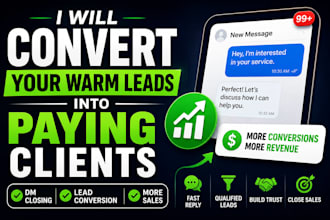 convert your warm leads into paying clients through dm closing
