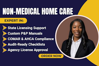 write medical home health policies and procedure manual for MD