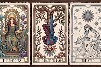 design custom playing cards tarot card board  game tarot poker card illustration