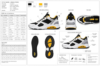 do shoes tech pack sketches sneakers footwear man and lady tech pack industry
