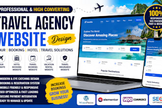build travel agency website tour website agency website hotel booking website