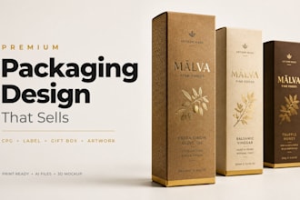 premium packaging label cpg packaging design packaging artwork gift box design