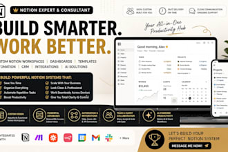 be your custom notion template expert notion website dashboard automation