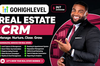 gohighlevel real estate CRM, buyer seller sales funnel and SMS email automations
