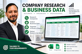 research companies and build a business database