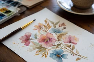 make unique watercolor painting for gifts and wall art