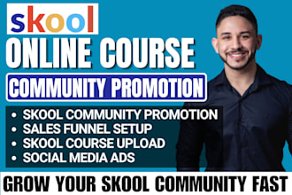 skool community promotion organic membership growth community course setup