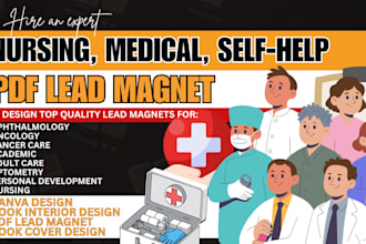pdf medical lead magnet, nursing workbook design for health, fitness, optometry