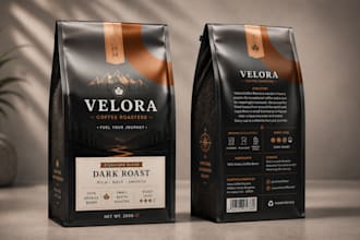 do coffee packaging, coffee label, and packaging design