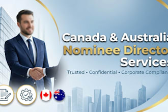provide canada and australia nominee director services for company compliance