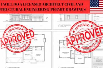 licensed architect civil and structural engineering permit drawings