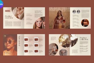 design editable e commerce wholesale product catalog lookbook for fashion brand