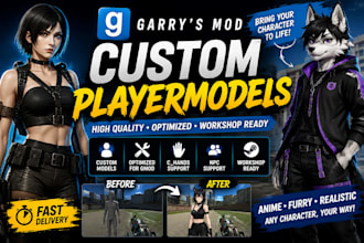 create custom gmod player models