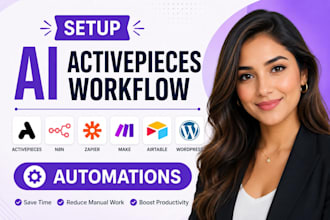 setup ai activepieces workflow n8n zapier make airtable wordpress automations