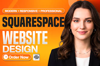 do modern squarespace website design or redesign, website development