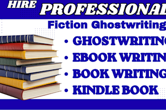 ghostwrite your fantasy memoir or biography fiction novel