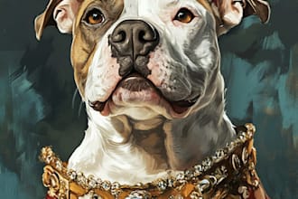 do custom pet portrait, dog portrait, cat portrait drawing