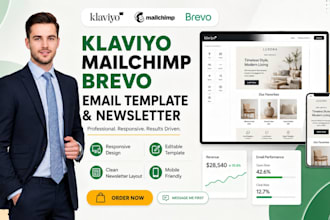 design klaviyo mailchimp brevo email template and newsletter