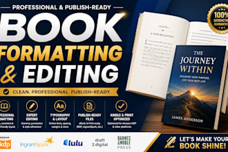 professionally edit, profread, and format your book, novel and manuscript