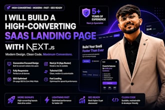 build a high converting saas landing page with nextjs