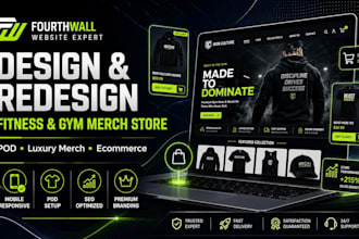 design fourthwall website fourth wall store merch fitness gym website redesign