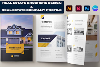 design real estate company profile, buyer or seller guide, property brochure