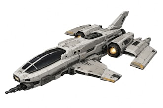 create battle spaceship, 3d model, spacecraft, startship, sci fi game ready stl