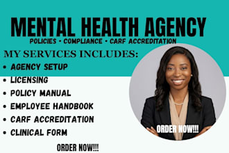do mental health setup, policies, carf accreditation, licensing