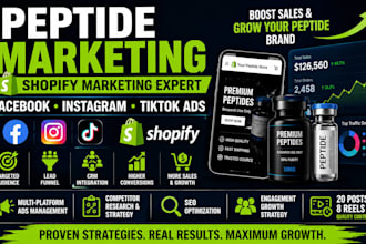 run peptide ads marketing fb ads ig ads peptide payment gateway video promo