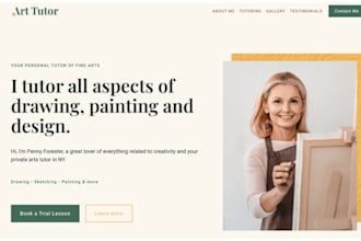 design squarespace miniature art studio website painting website portfolio site