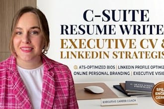 write your executive resume, CV, and linkedin profile for leadership roles