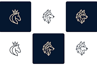 create a monogram pattern design with an abstract line style