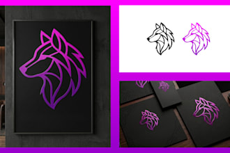 create a monogram pattern design with an abstract line style