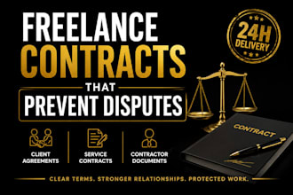 draft freelance contract agreement service contract and contractor document