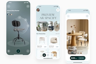 build ai virtual 3d ar furniture app, ar decor app, furniture catalog app