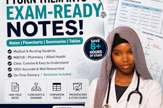 create simple  medical notes, flowcharts and study guides