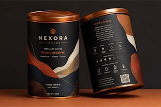 do aesthetic coffee bag packaging, stickers and label design