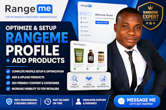 do optimize and setup rangeme profile and add product