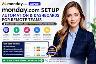 setup monday com workspaces automations dashboard for remote teams collaboration